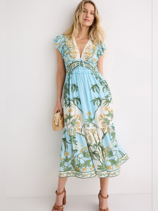 10 Crosby Derek Lam Dresses & Skirts - DEREK LAM 10 CROSBY | $420 Flutter Sleeve V-Neck Dress
